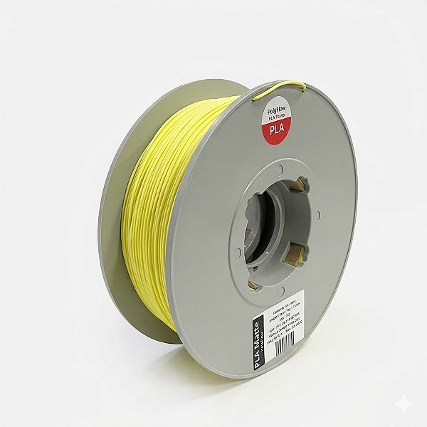 Filamento PolyFlow PLA HS Matte  1kg 1,75 Amarelo