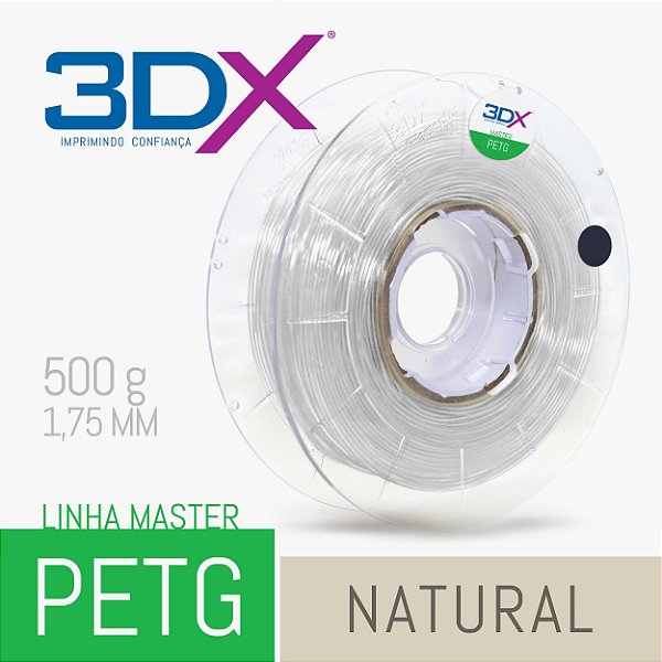 Filamento PETG 500g 1,75 Natural