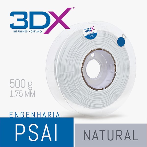 Filamento PS AI 500g 1,75 Natural (HIPS - Solúvel)