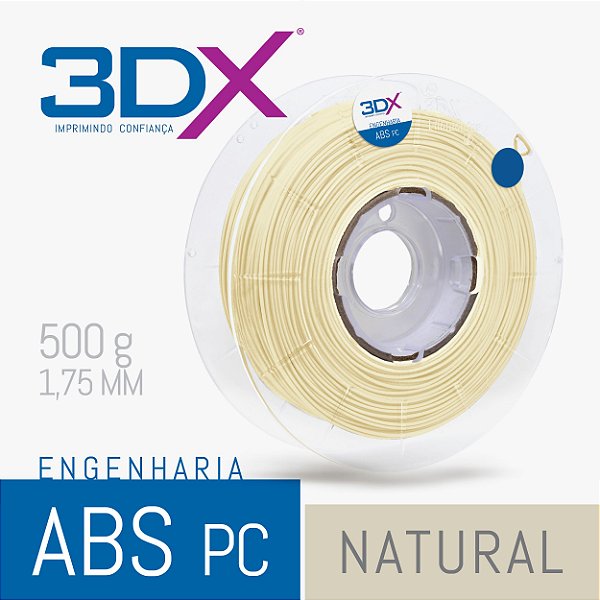 Filamento ABS PC 500g 1,75 Natural