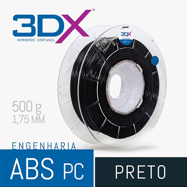 Filamento ABS PC 500g 1,75 Preto