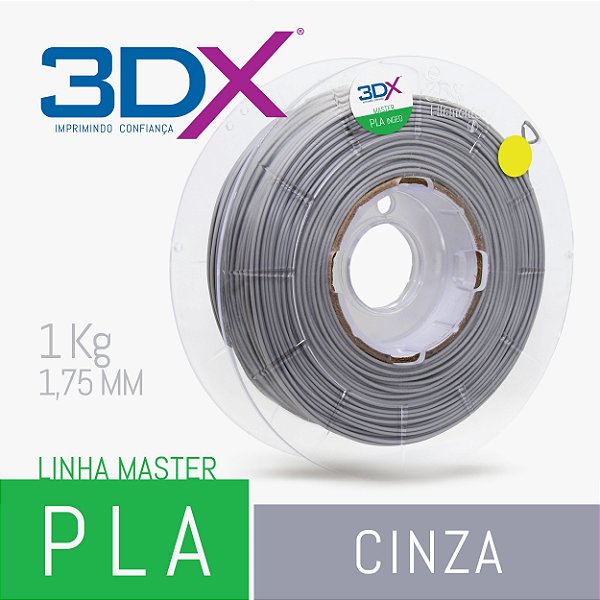 Filamento PLA HT 1kg 1,75 Cinza