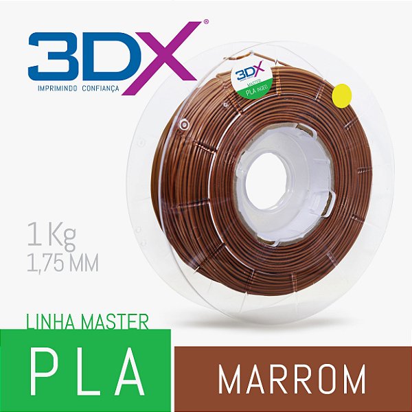 Filamento PLA HT 1kg 1,75 Marrom (EVA)
