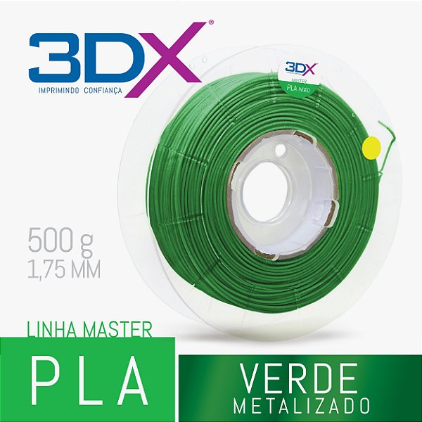 Filamento PLA HT 500g 1,75 Verde Metal