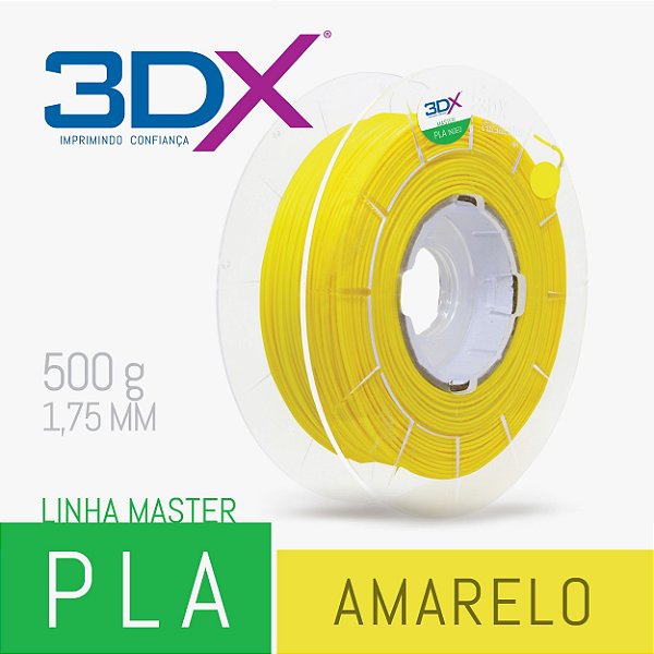 Filamento PLA HT 500g 1,75 Amarelo