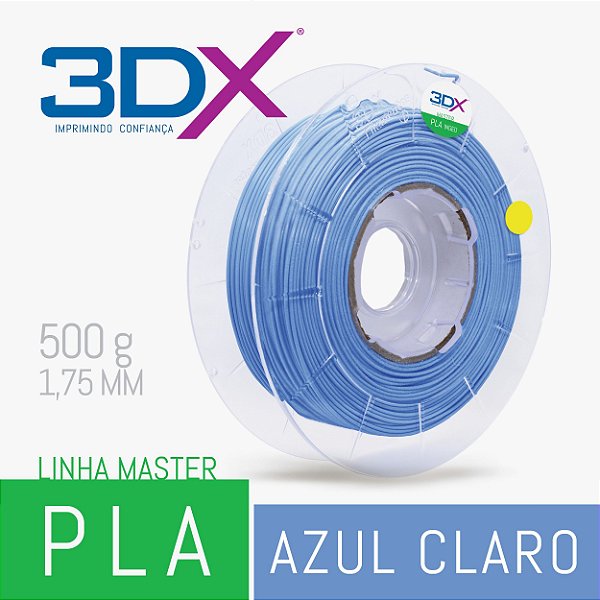 Filamento PLA HT 500g 1,75 Azul Claro (bebe)