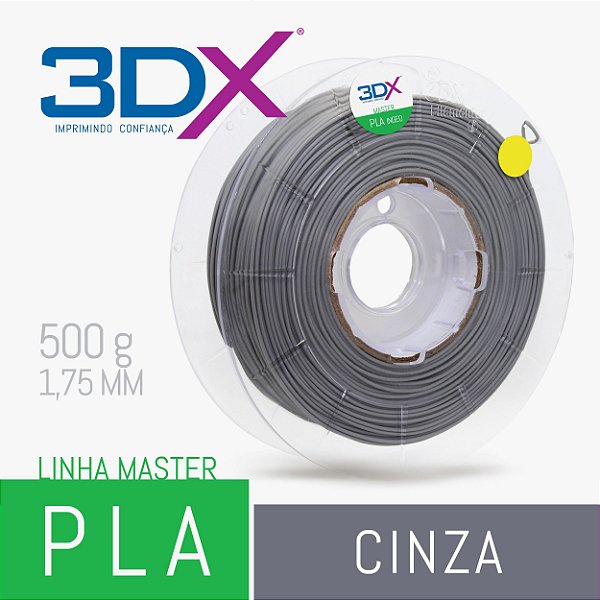 Filamento PLA HT 500g 1,75 Cinza