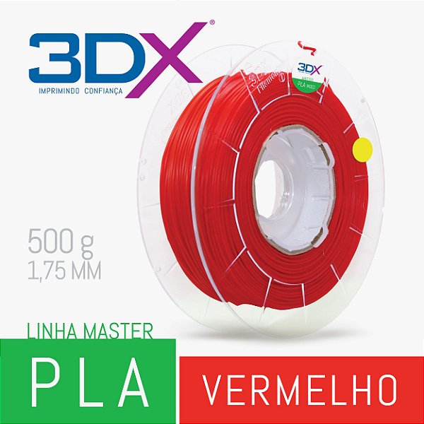 Filamento PLA HT 500g 1,75 Vermelho