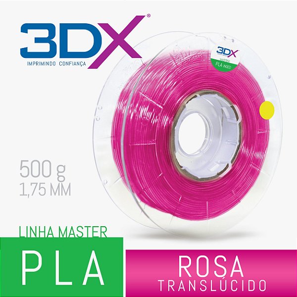 Filamento PLA C 500g 1,75 Rosa Translucido