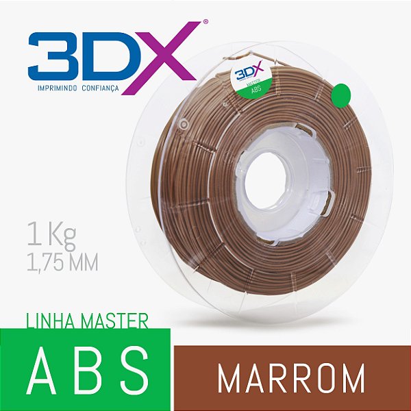 Filamento ABS HI 1kg 1,75 Marrom (EVMA003)