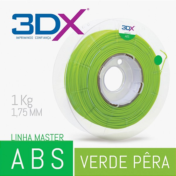 Filamento ABS HI 1kg 1,75 Verde Pera
