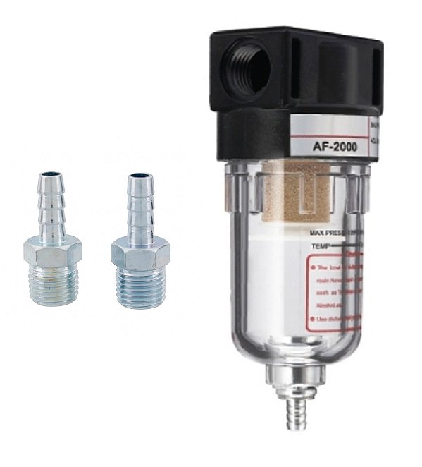 Kit Separador Ar Filtro Óleo Água Af2000 + Espigão 5/16