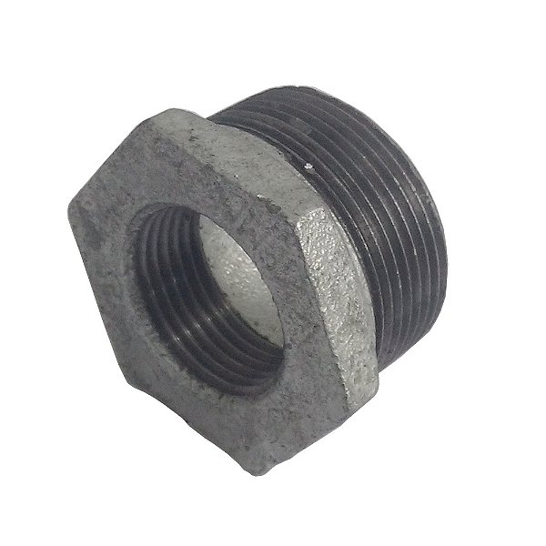 Bucha Redução Em Aço Galvanizado 1/2 X 1/4 Bsp
