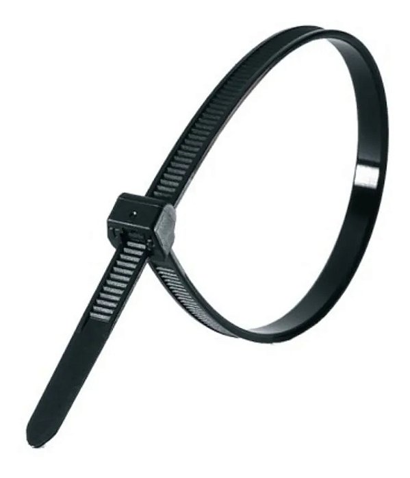 Abraçadeira De Nylon Amarração 4.8mm X 300mm Preta 1000pç