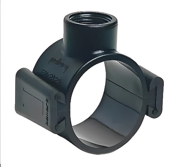 Colar De Tomada Com Travas Para Pead 60mm X 1/2 Preto