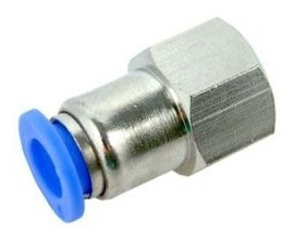Conector Femea Pu 6mm X1/4 Pneumática Engate Rápido