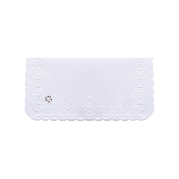 Guardanapo de Papel Descartável Decorado para Coquetel - Flor Prata