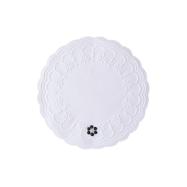 Porta-Copo de Papel Descartável Decorado - Flor Preta