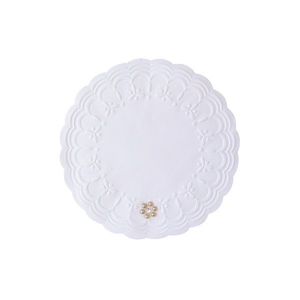 Porta-Copo de Papel Descartável Decorado -Flor Champanhe