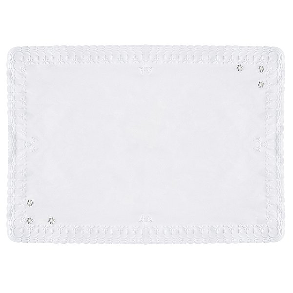 Jogo Americano de Papel Descartável Decorado - Flor Prata