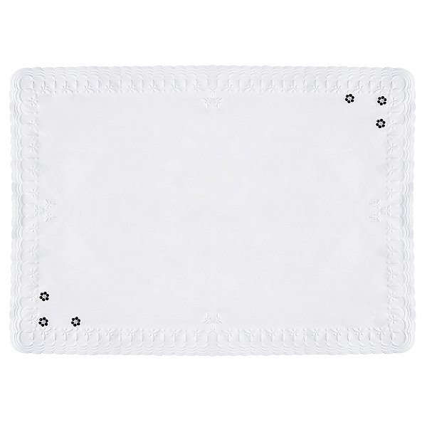 Jogo Americano de Papel  Descartável Decorado - Flor Preta