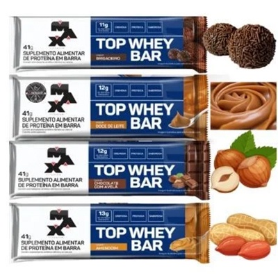 MAX TOP WHEY BAR (12UNID-41G) MAX TITANIUM