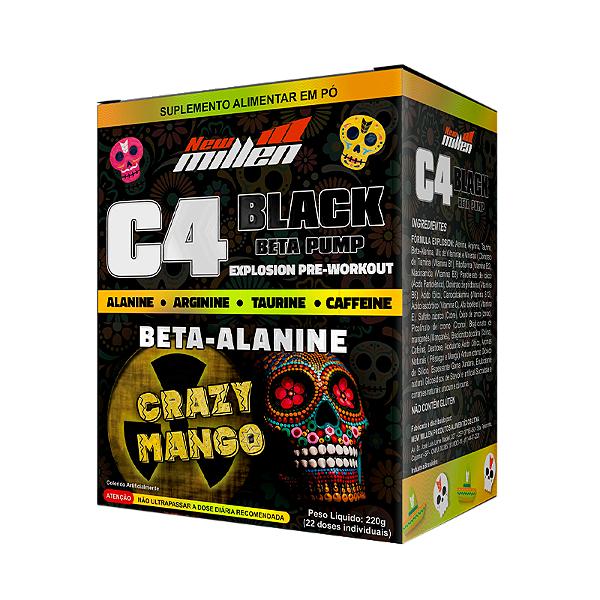 C4 BLACK BETA PUMP CRAZY MANGO (22UNID-10G) NEW MILLEN