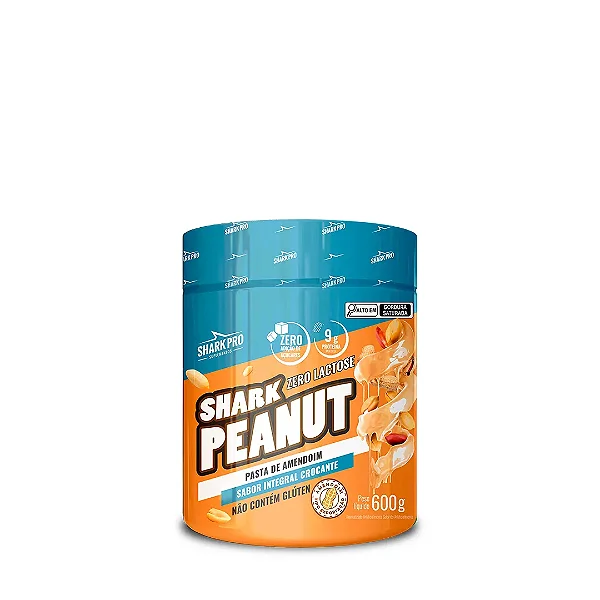 SHARK PRO PASTA DE AMENDOIM INTEGRAL ZERO LACTOSE 600G
