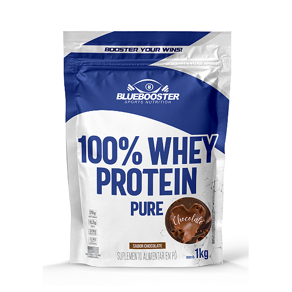 BLUEBOOSTER - 100% WHEY PROTEIN PURE 1kg - CHOCOLATE