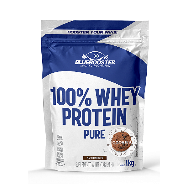 BLUEBOOSTER - 100% WHEY PROTEIN PURE 1kg - COOKIES