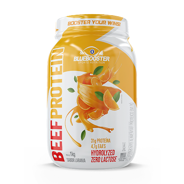 BLUEBOOSTER - BEEF PROTEIN 1kg - LARANJA