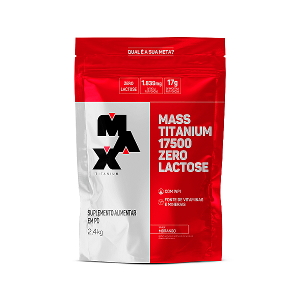 MAX MASS ZERO LACTOSE 2.4KG MORANGO