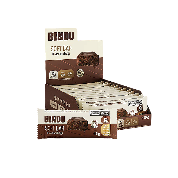 SITE BENDU Soft Bar Chocolate Belga CX 12X45G