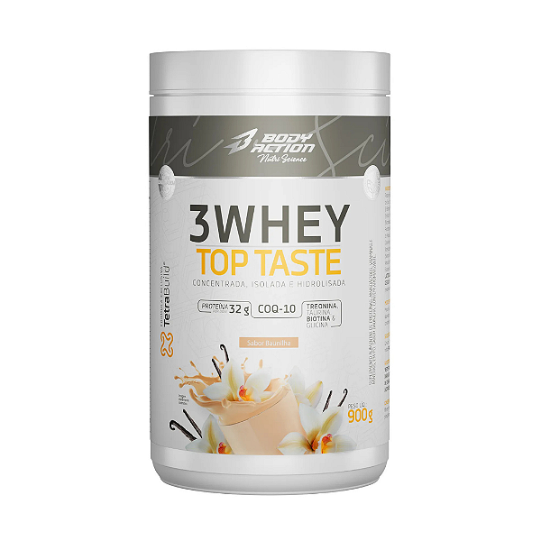 BOD 3WHEY TOP TASTE BAUNILHA 900G