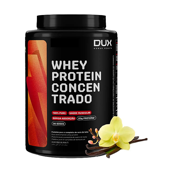 DUX WHEY PROTEIN CONCENTRADO 900G - BAUNILHA