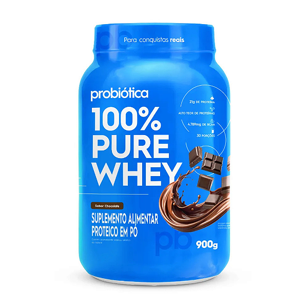 PRO 100% PURE WHEY POTE 900G SABOR CHOCOLATE