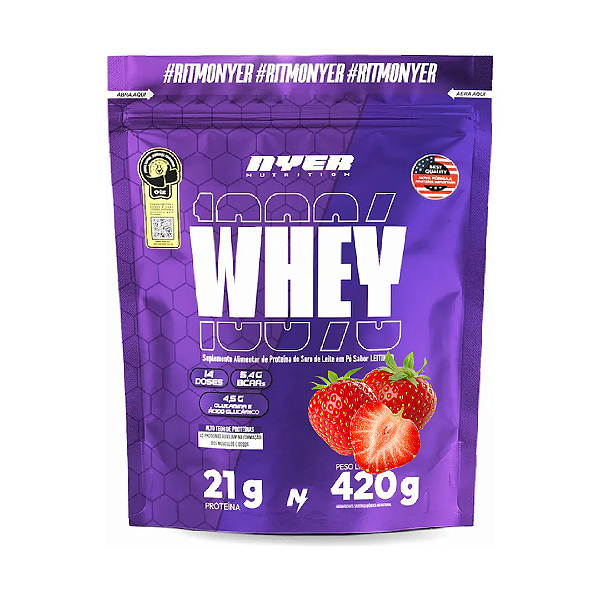 NYER WHEY PROTEIN REFIL 420G MORANGO