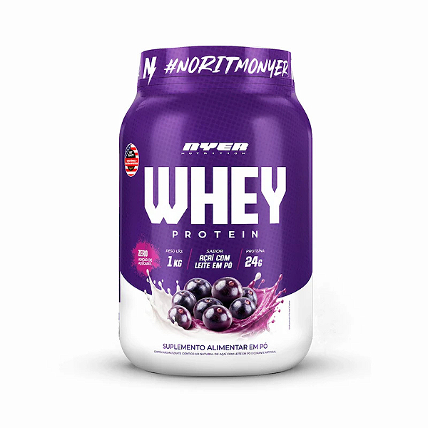 NYER WHEY GOURMET POTE 1KG ACAI COM LEITE EM PO