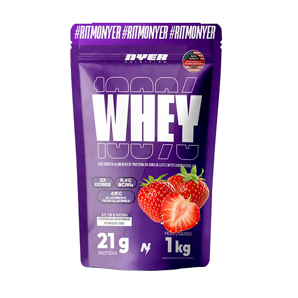 NYER WHEY PROTEIN REFIL 1KG MORANGO