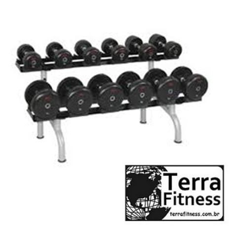Suporte expositor 2 andares para 12 Dumbell - Terra Fitness