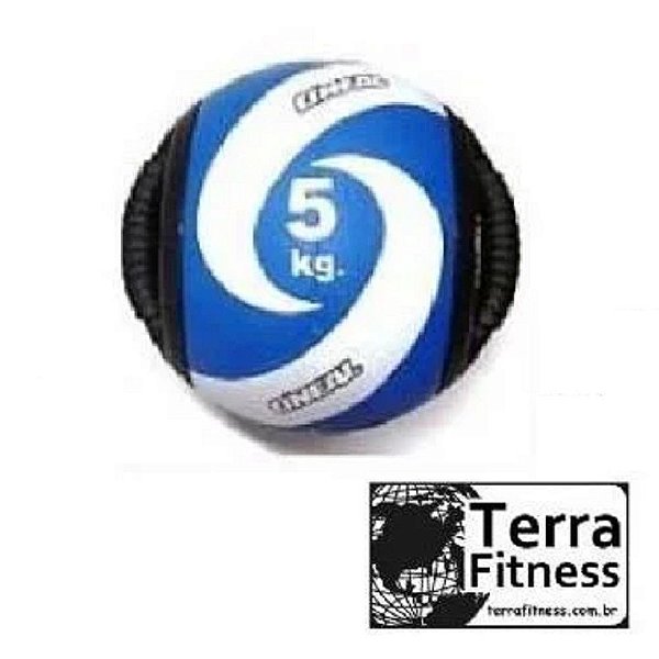 Bola Medicine Ball 5Kg Com Alças - Terra Fitness