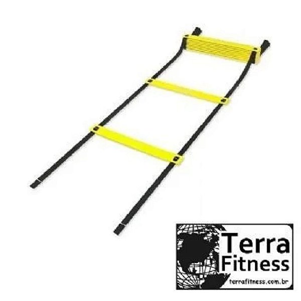 Escada De Agilidade Amarela Com 10 Degráus - Terra Fitness