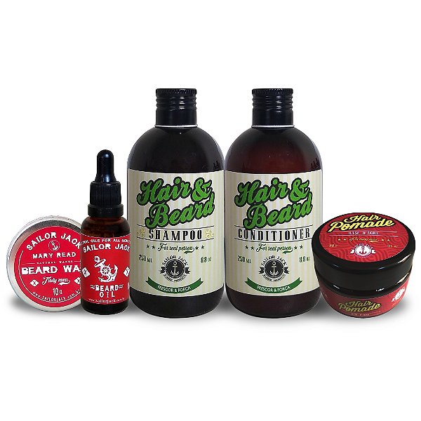 Kit para Barba e Cabelo - The Mighty Pirate - Caribe