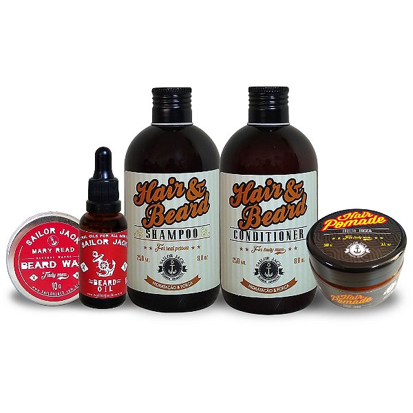 Kit para Barba e Cabelo - The Mighty Pirate - Oriente