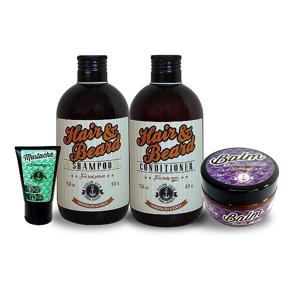 Kit para Barba e Cabelo - Handlebar - Marinheiro