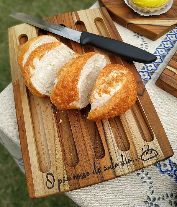 Migalheira para pão Teca