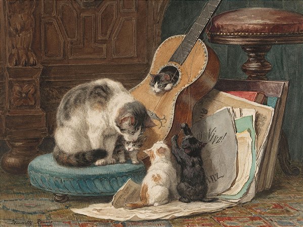 Os Músicos -Henriëtte Ronner-Knip