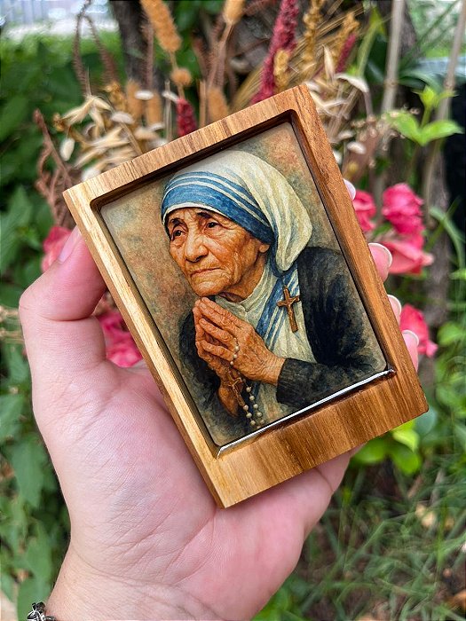 Mini ícone resinado - Santa Teresa de Calcutá