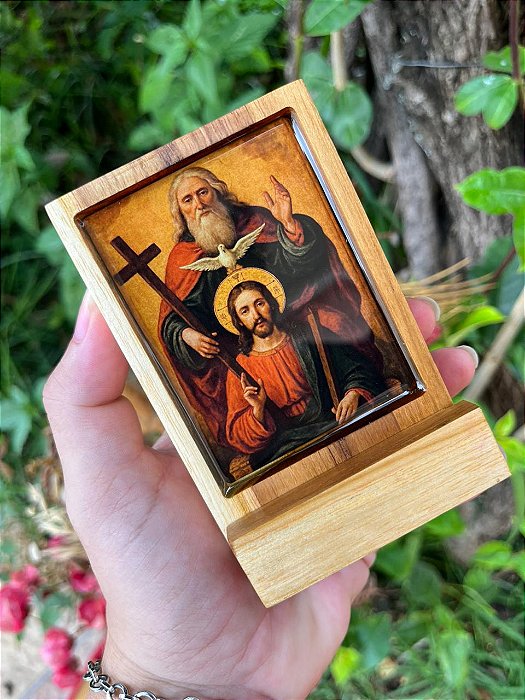 Mini ícone resinado - Santíssima Trindade