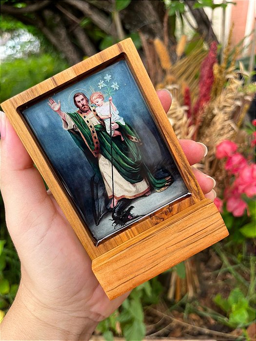 Mini ícone resinado - São José, terror dos demônios